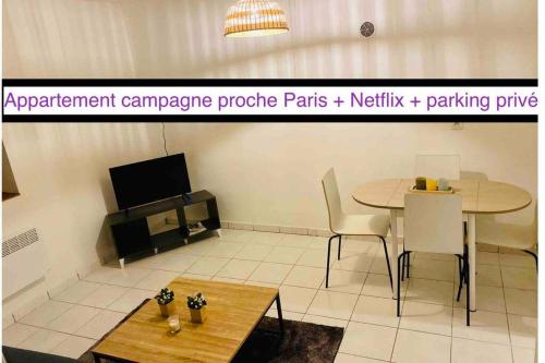Appart campagne - Proche Paris - Parking privé