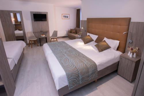 Katil atau katil-katil dalam bilik di Hotel Atlanta Knokke