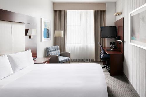 Katil atau katil-katil dalam bilik di Club Quarters Hotel Wacker at Michigan, Chicago