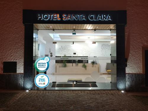 a store window of a hotel santa clara at Hotel Santa Clara in Vidigueira