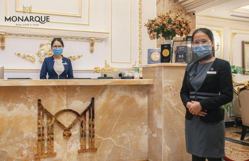 Members of staff at Monarque Hotel Danang