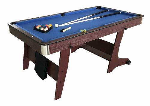a pool table with a blue billiards at Duvauchelle Dream in Duvauchelle