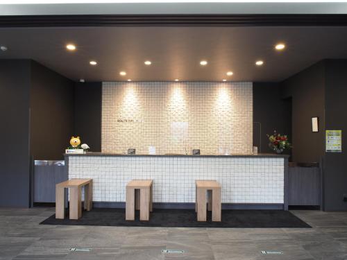 Ο χώρος του λόμπι ή της ρεσεψιόν στο Hotel Route-Inn Nihonmatsu -Kokudo 4Gou-