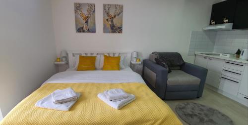 Postel nebo postele na pokoji v ubytování Apartman Iva