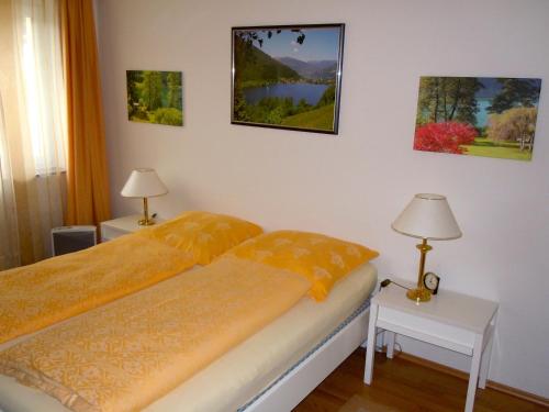 Posteľ alebo postele v izbe v ubytovaní Seegarten Appartements
