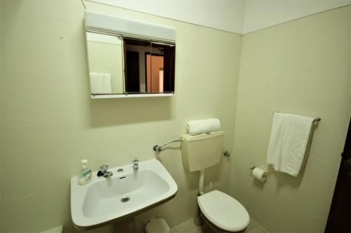 Et badeværelse på Apartamento Brás