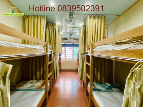 Katil atau katil-katil dalam bilik di Haiphong Backpacker Hostel