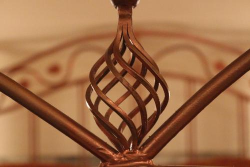 a close up of a brown metal object at Palace Jelena Rooms in Perast