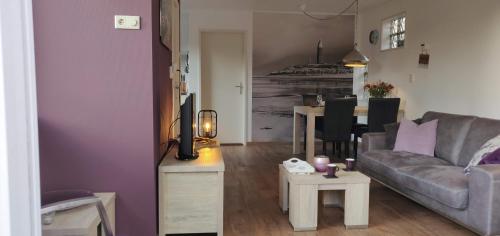 Χώρος καθιστικού στο Vakantiebungalow Texel