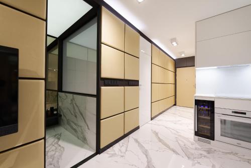Kuchyň nebo kuchyňský kout v ubytování Super-Apartamenty VIP Jacuzzi