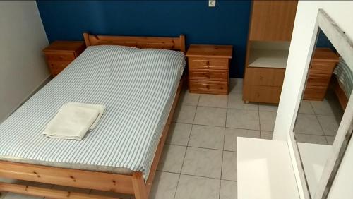 Postel nebo postele na pokoji v ubytování Fourni Shell