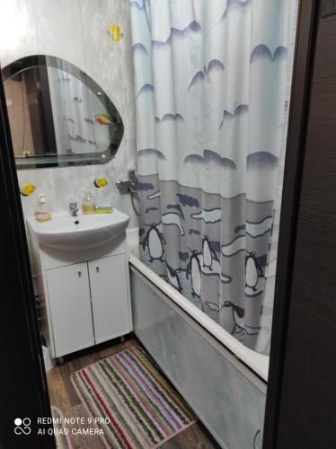 Koupelna v ubytování Apartment on Krasnoflotskaya 34