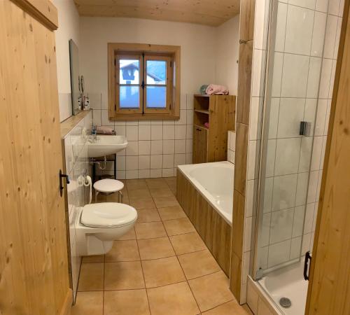 Kylpyhuone majoituspaikassa Webergütl