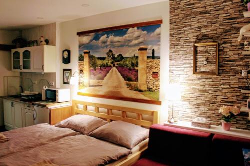 Postel nebo postele na pokoji v ubytování Apartmán Za kopcem