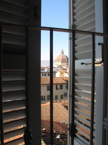 a view from the window of a building at Hotel Patria in Pistoia