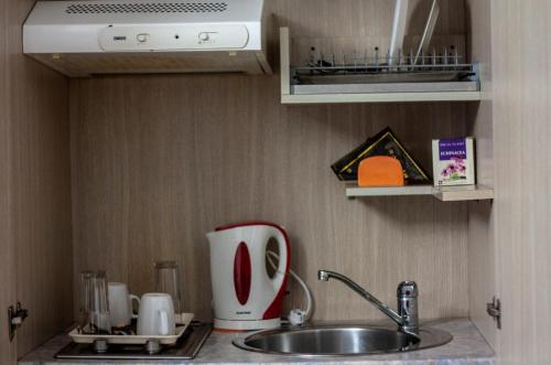 Kuchyň nebo kuchyňský kout v ubytování Happy Accomodation