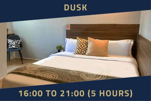 a poster of a bedroom with a bed in a room at ST Signature Bugis Beach, DAYUSE, 5 Hours, 4PM-9PM in Singapore