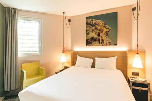 Katil atau katil-katil dalam bilik di ibis Styles Lyon Centre Confluence
