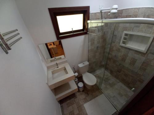 Bathroom sa Pousada Mar de Miroca