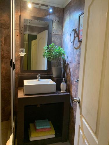 Koupelna v ubytování Hostal Boutique 180 Grados