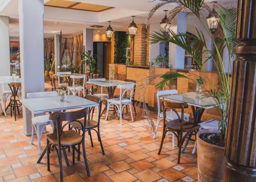 ห้องอาหารหรือที่รับประทานอาหารของ Hotel Solar da Beira