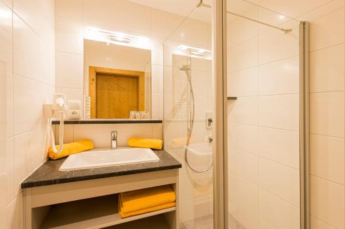 Koupelna v ubytování Apartments Tirolerhaus