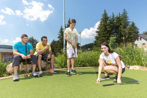 a group of people playing a game of golf at Rekreační domek Kobylnice Lipno in Lipno nad Vltavou