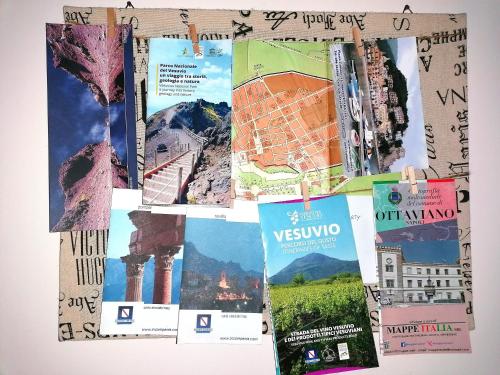 a collage of photos of different cities and landmarks at Casa del Principe in Ottaviano