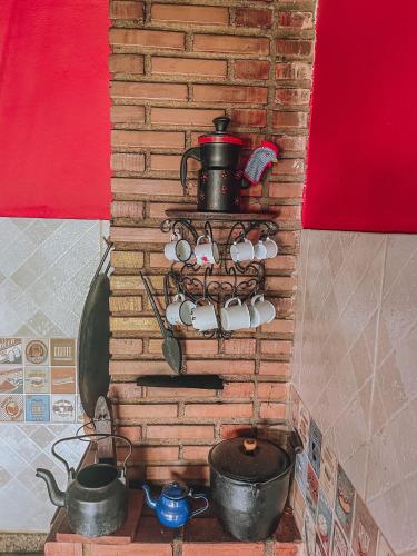 Casa de Veraneio Villa Lopesにあるキッチンまたは簡易キッチン