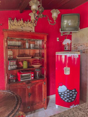 Casa de Veraneio Villa Lopesにあるキッチンまたは簡易キッチン