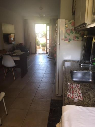 Dapur atau dapur kecil di Apart para até 6 Pessoas - PF