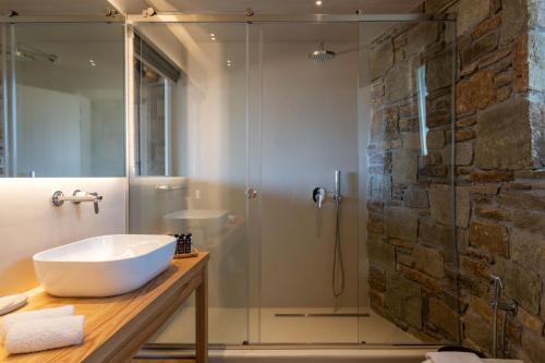 Koupelna v ubytování Mykonos AG Villas