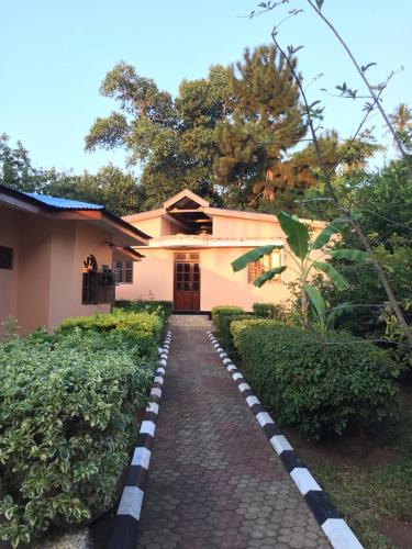 a house with a brick path in front of it at Safina Resort in Zanzibar City