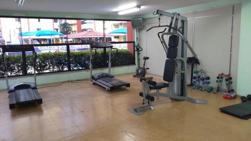 Fitness centrum a/nebo fitness zařízení v ubytování CALDAS NOVAS - FLAT PARQUE DAS ÁGUAS QUENTES - As piscinas mais quentes de Caldas!!