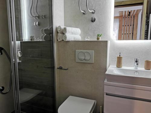 Phòng tắm tại Apartmani Zimski Ples Jahorina