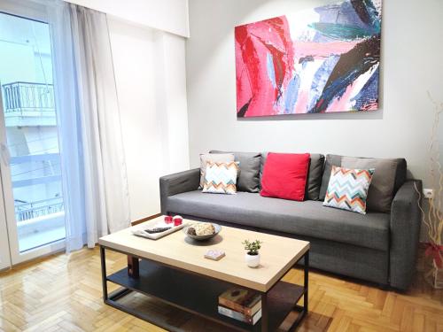 Χώρος καθιστικού στο Zea Apartments