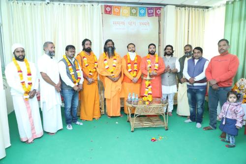 a group of people posing for a picture at an event at Hotel Hitam Rishikesh in Rishīkesh