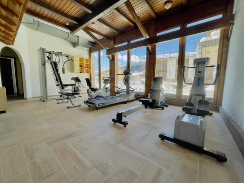 Fitness centrum a/nebo fitness zařízení v ubytování G. Hotel Des Alpes (Classic since 1912)