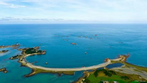 an aerial view of a body of water at Résidence CoatArmor in Tonquédec