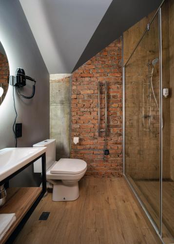 Koupelna v ubytování Baza Smart Hotel