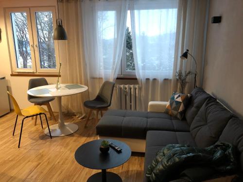 Et sittehjørne på Apartamencik - Kowary