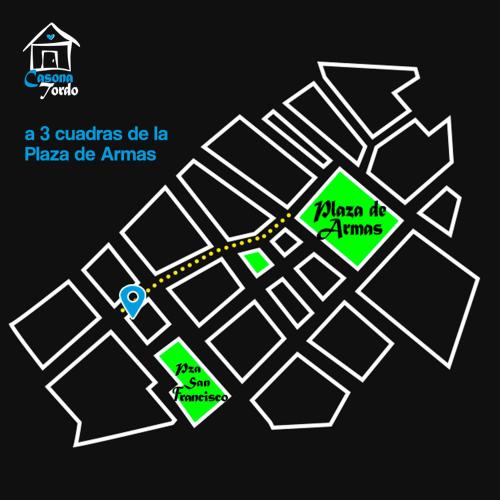 Κάτοψη του CASONA TORDO - A 3 Cdras de la Plaza - Habitaciones con baño privado