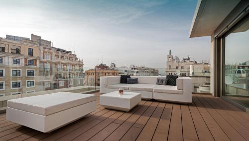 O zonă de relaxare la Gran View Apartments