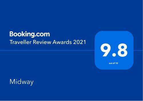 Certifikát, hodnocení, plakát nebo jiný dokument vystavený v ubytování Midway