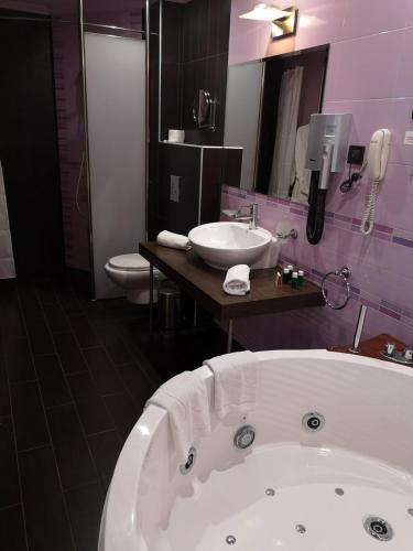 Koupelna v ubytování Hotel Leipzig