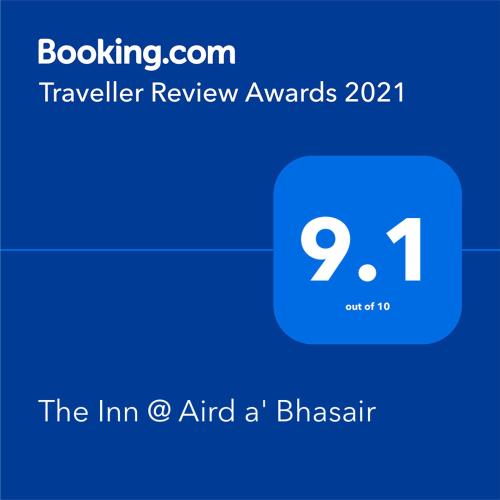 Certifikát, hodnocení, plakát nebo jiný dokument vystavený v ubytování The Inn @ Aird a' Bhasair