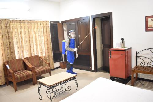 Χώρος καθιστικού στο Hotel Yatrik