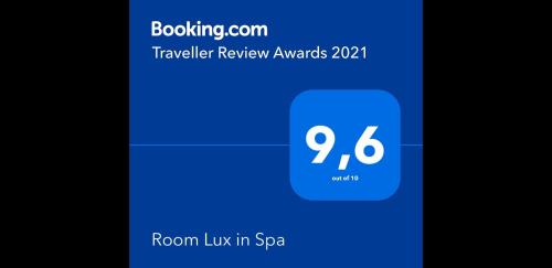 a screenshot of a cell phone with a room link in sap at Room Lux SPA " TABARKA " in Spa
