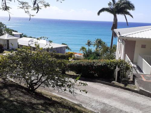 a house with a view of the ocean at Jolie studio vue mer in Le Diamant