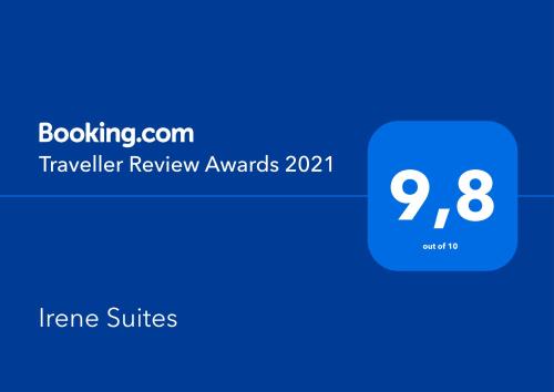 a screenshot of the travel review awards at Irene Suites in Nea Moudania